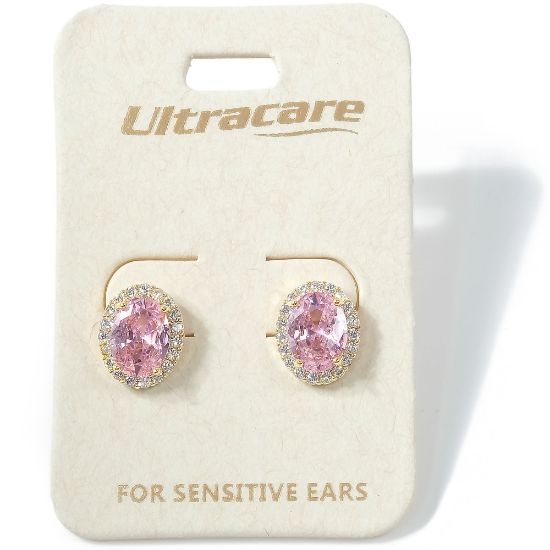 Picture of 082 Ultracare - Pink Round Crystal Stud