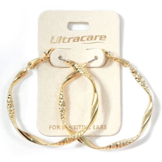 Picture of 096 Ultracare - Gold Twist Hoops