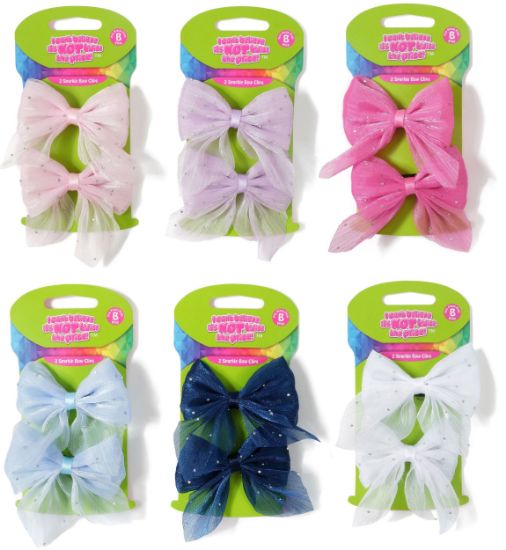 Picture of ICB  - Sparkle Bow Hair Clips 2PK