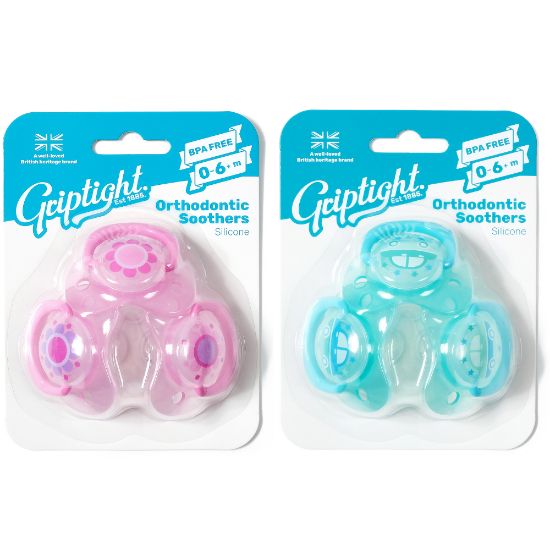 Picture of Griptight - 3 Orthodontic Soothers 0-6M
