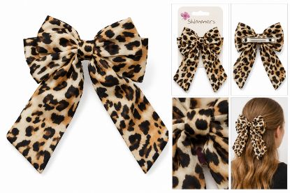 Picture of Shimmers Large Bow Animal Print Barrette