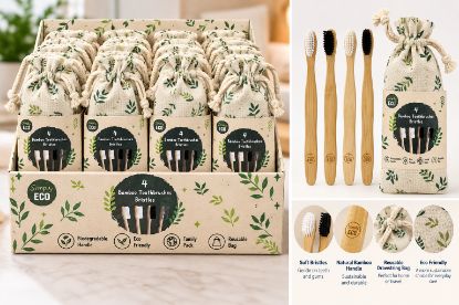 Picture of ECO 4 Bamboo Toothbrushes TRAY