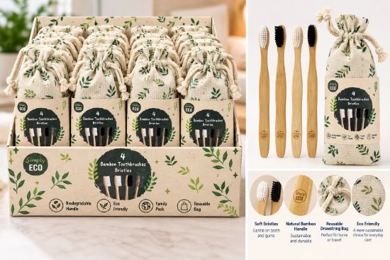 Picture of ECO 4 Bamboo Toothbrushes TRAY