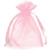 Picture of Organza Gift Bags pink & white 10x8 cm