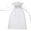 Picture of Organza Gift Bags pink & white 10x14cm