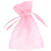 Picture of Organza Gift Bags pink & white 10x14cm