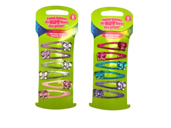 Picture of ICB  - Super Glitter Heart Clips