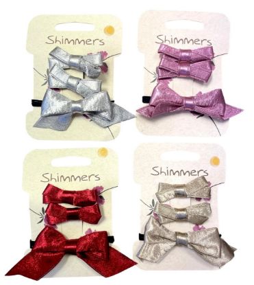 Picture of Shimmers - 3pk Bow Hair Accessories Set