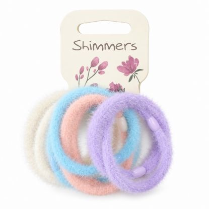 Picture of Shimmers - 8pk Fluffy Hair Elastics