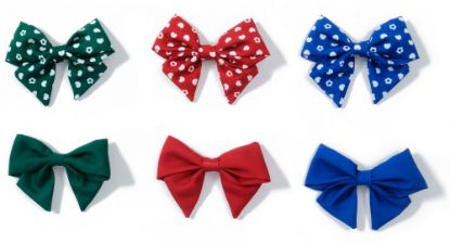 Picture of School Colours 2pk Bow Clips