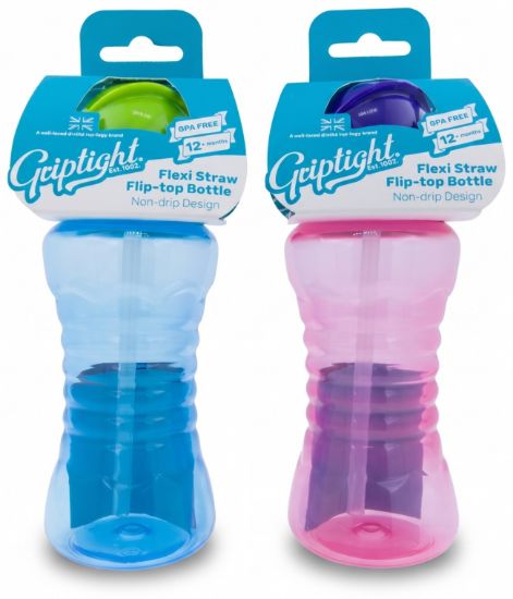 Picture of Griptight - Flexi Straw Flip Top Bottle