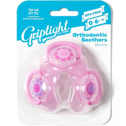 Picture of Griptight - 3 Orthodontic Soothers 0-6M