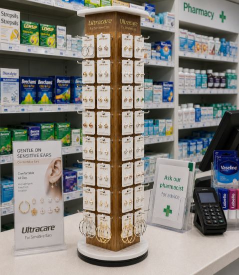 Picture of Ultracare earring stand. 72 hooks. 2 pairs per hook